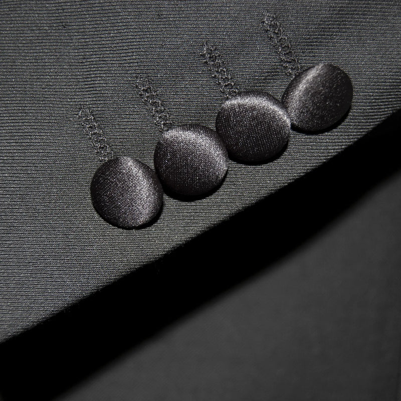 Men's Black Satin 2-Piece Tuxedo Cuffs