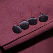 Men's Burgundy Satin 2-Piece Tuxedo Cuffs