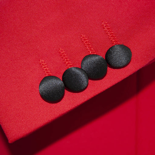 Men's Red And Black Satin 2-Piece Tuxedo