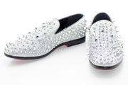 Men's Silver Spiked Dress Loafer