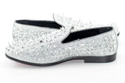 Men's Silver Spiked Dress Loafer
