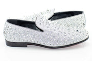 Men's Silver Spiked Dress Loafer
