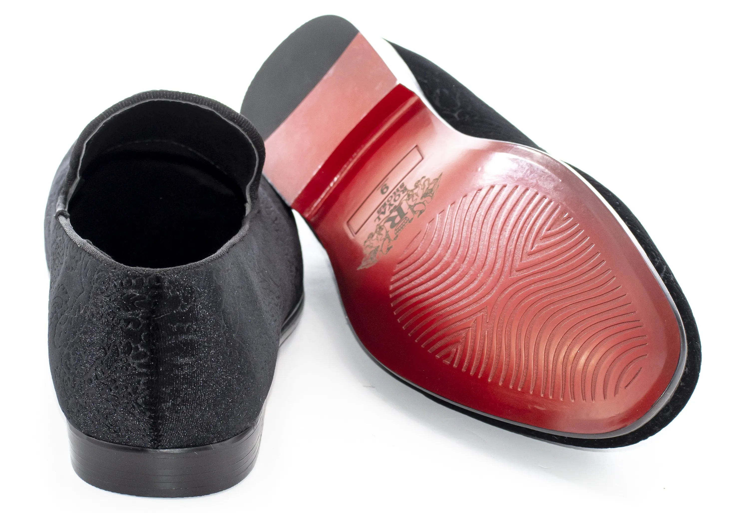 Black Damask Velvet Fashion Loafer