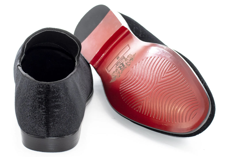 Black Damask Velvet Fashion Loafer