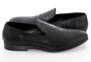 Black Wavy Metallic Fashion Loafer Side Lining