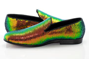 Men's Green Orange Blue Iridescent Dress Loafer