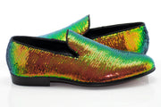 Men's Green Orange Blue Iridescent Dress Loafer