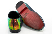 Men's Green Orange Blue Iridescent Dress Loafer