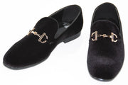 Men's Black Velvet Bit Dress Loafer
