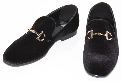 Men's Black Velvet Bit Dress Loafer