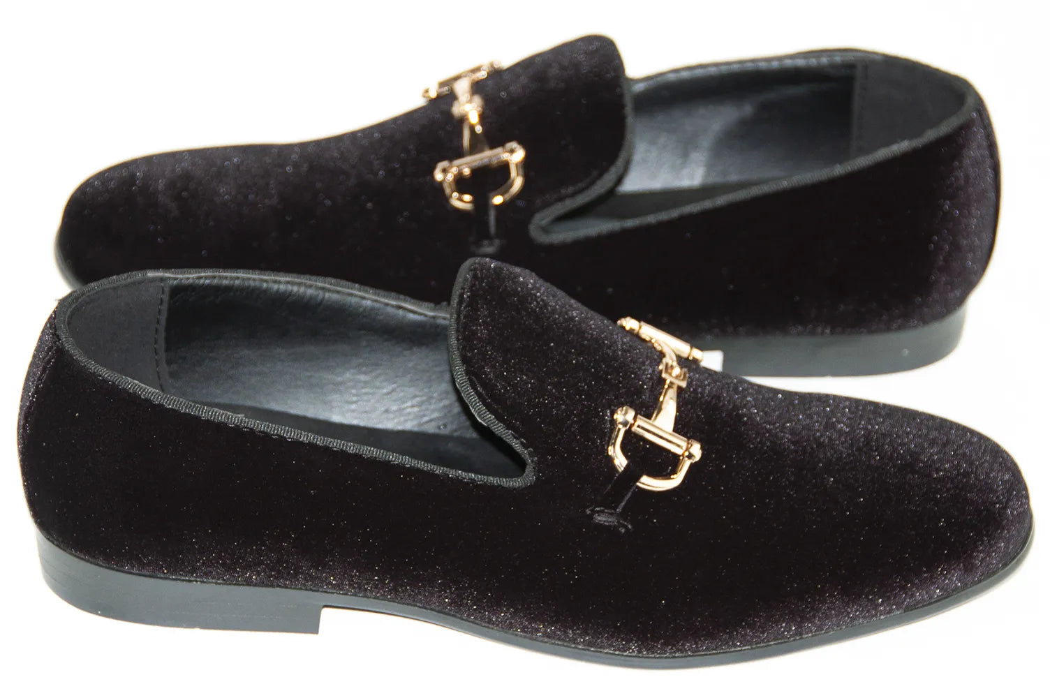 Men's Black Velvet Bit Dress Loafer