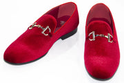 Men's Red Velvet Bit Dress Loafer