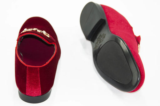 Men's Red Velvet Bit Dress Loafer