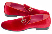 Men's Red Velvet Bit Dress Loafer