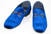 Men's Royal Blue Velvet Bit Dress Loafer