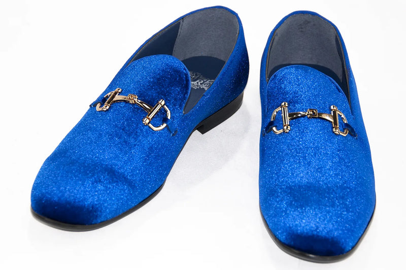 Men's Royal Blue Velvet Bit Dress Loafer