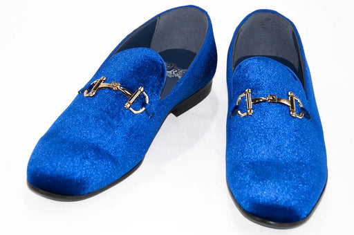 Men's Royal Blue Velvet Bit Dress Loafer