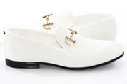 Men's White Velvet Bit Dress Loafer