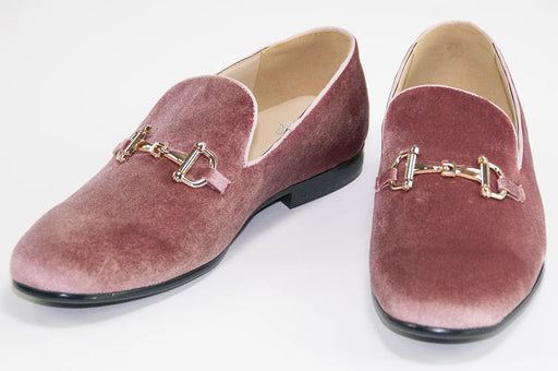Men's Dusty Rose Velvet Bit Dress Loafer
