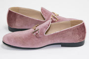 Men's Dusty Rose Velvet Bit Dress Loafer