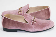 Men's Dusty Rose Velvet Bit Dress Loafer
