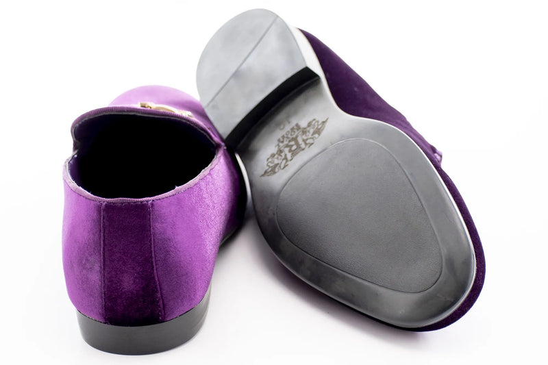 Men's Purple Velvet Bit Dress Loafer