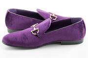 Men's Purple Velvet Bit Dress Loafer
