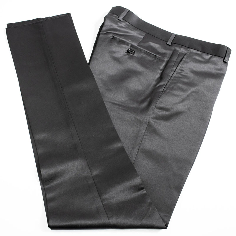 Black Satin 3-Piece Tailored-Fit Suit