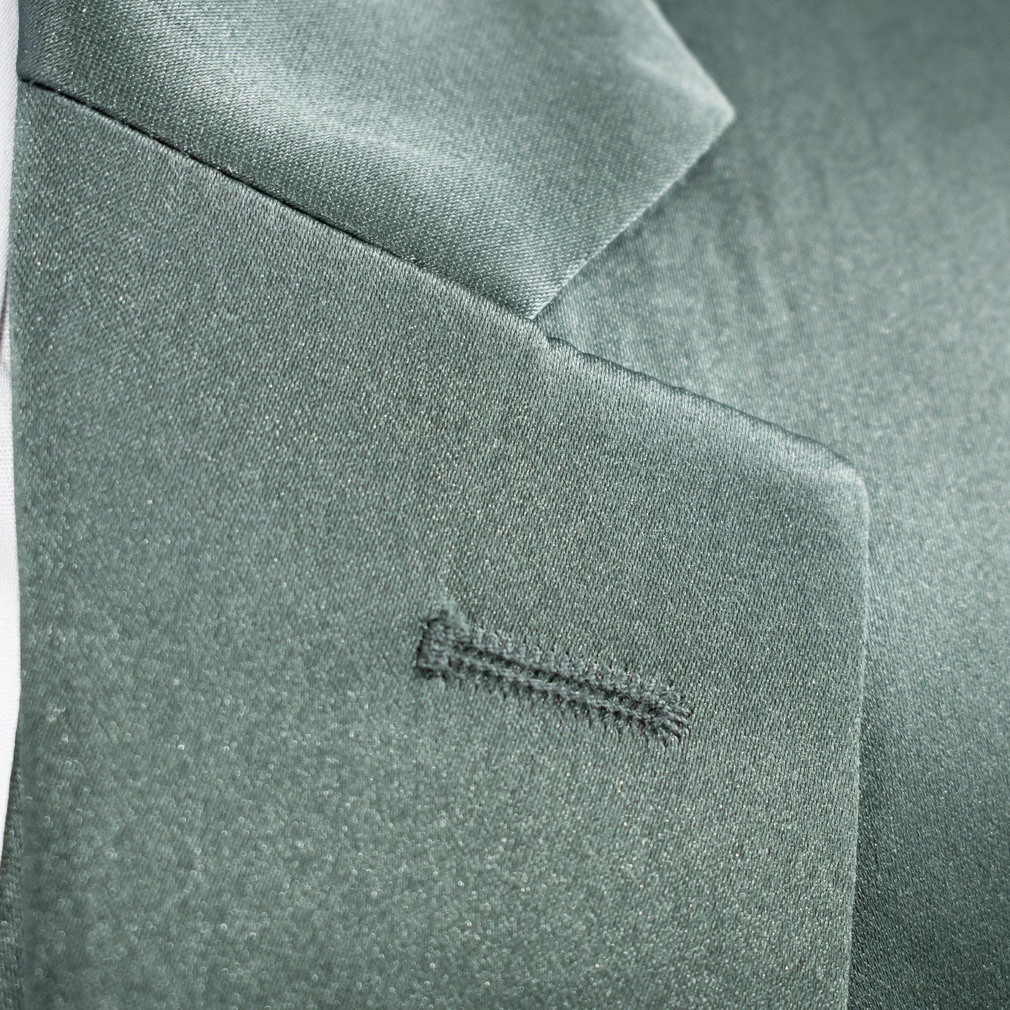 Hunter Green Satin 3-Piece Tailored-Fit Suit