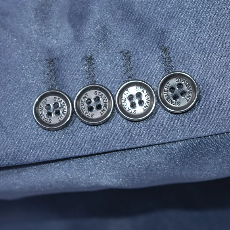 Sapphire Satin 3-Piece Tailored-Fit Suit