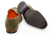 Men's Olive Green Suede Dress Shoe Loafer