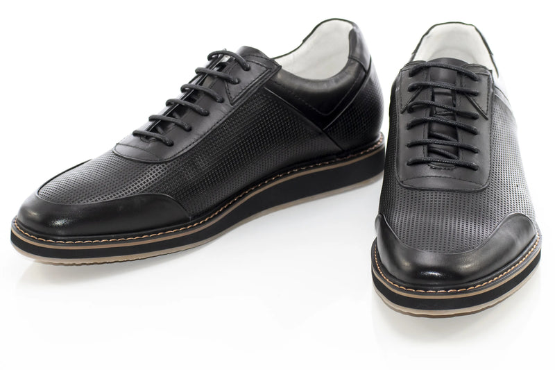 Black Leather Dress Sneaker