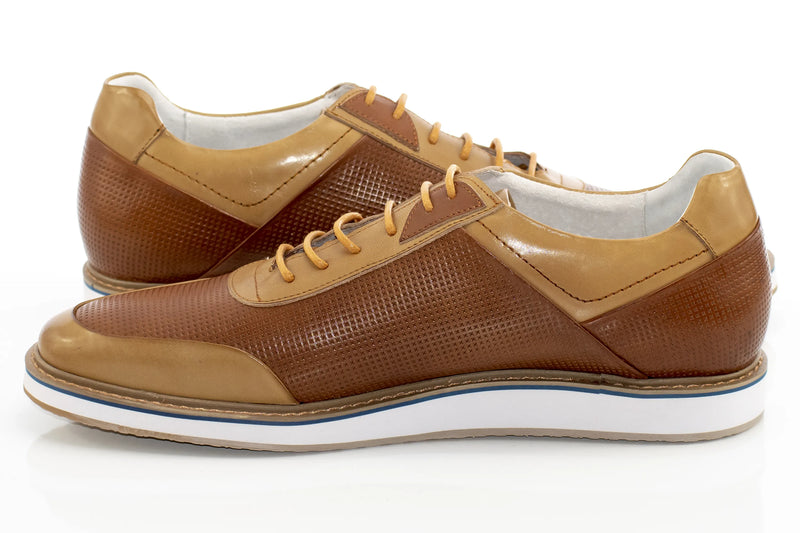 Cognac Leather Dress Sneaker