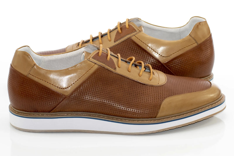 Cognac Leather Dress Sneaker
