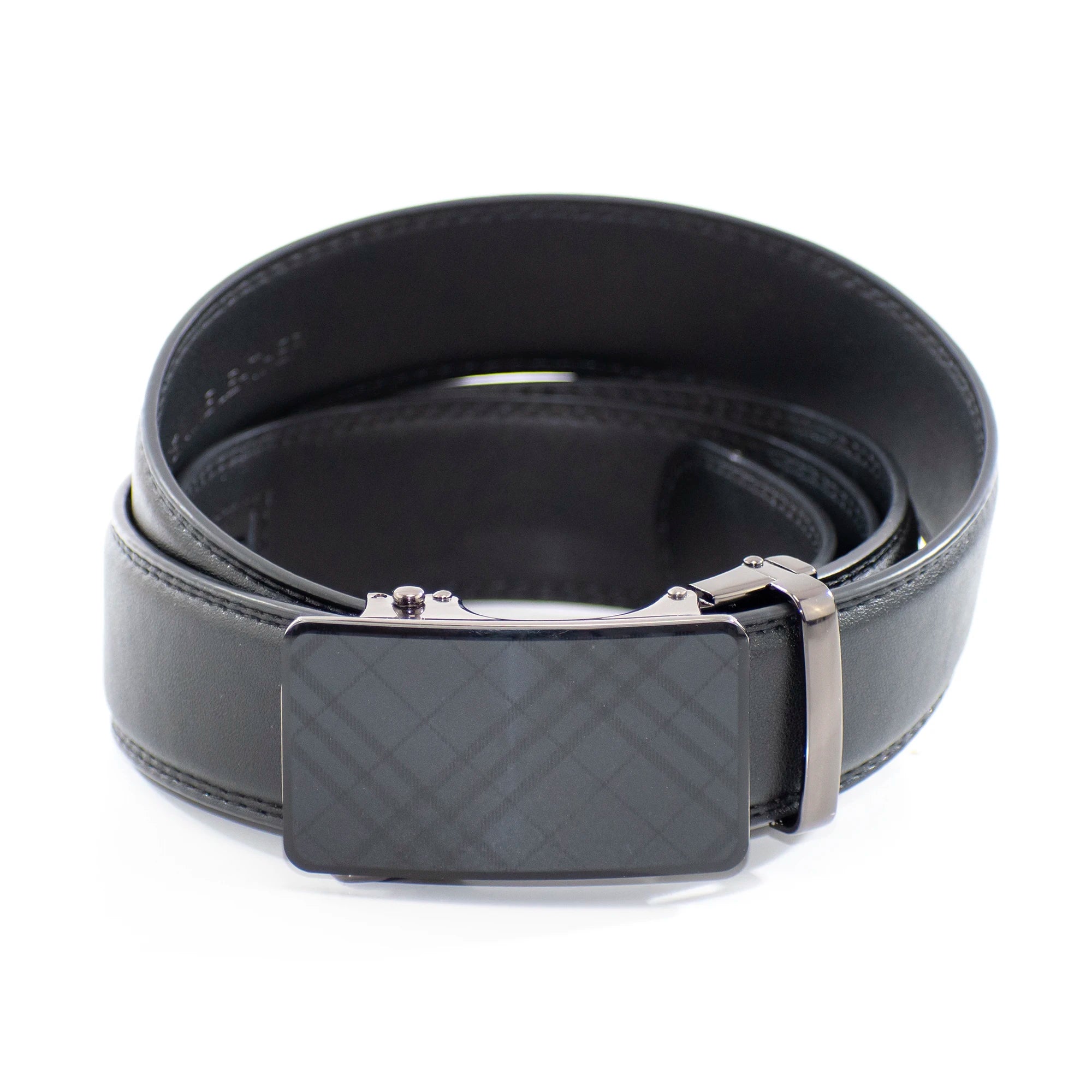 Men's Black Metal Argyle Plaid Belt Buckle