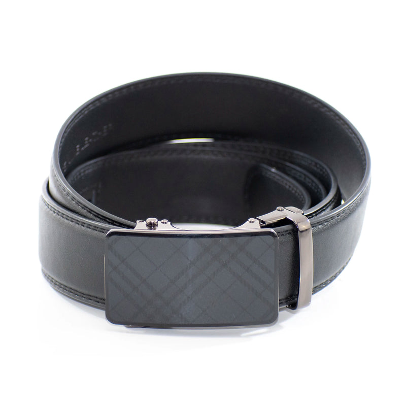 Men's Black Metal Argyle Plaid Belt Buckle