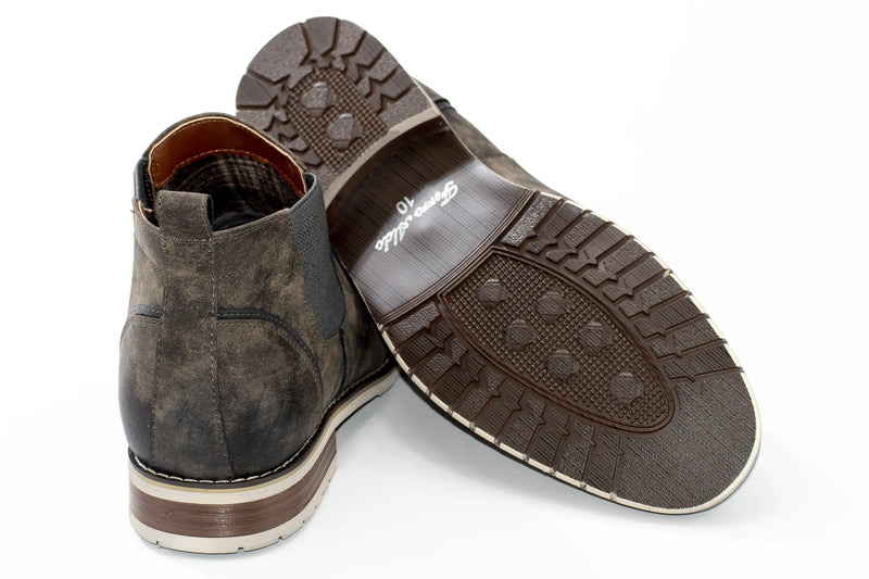 Rust Gray Chelsea Boot with Stud