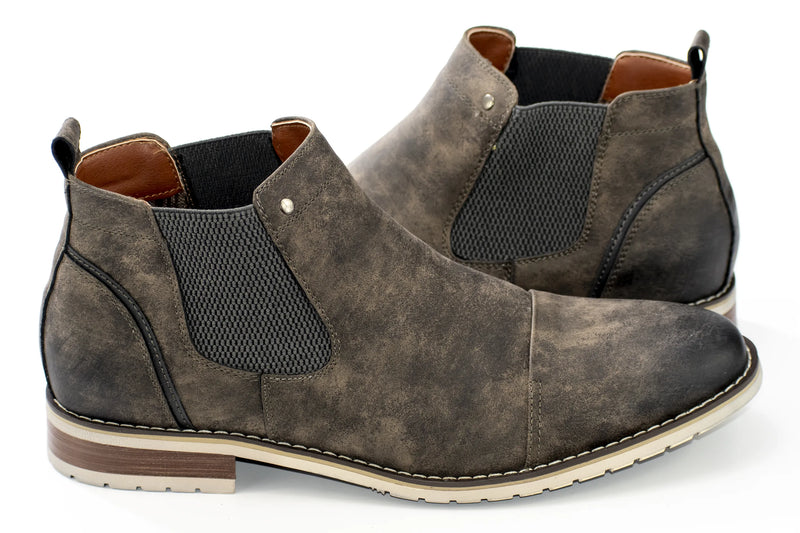 Rust Gray Chelsea Boot with Stud