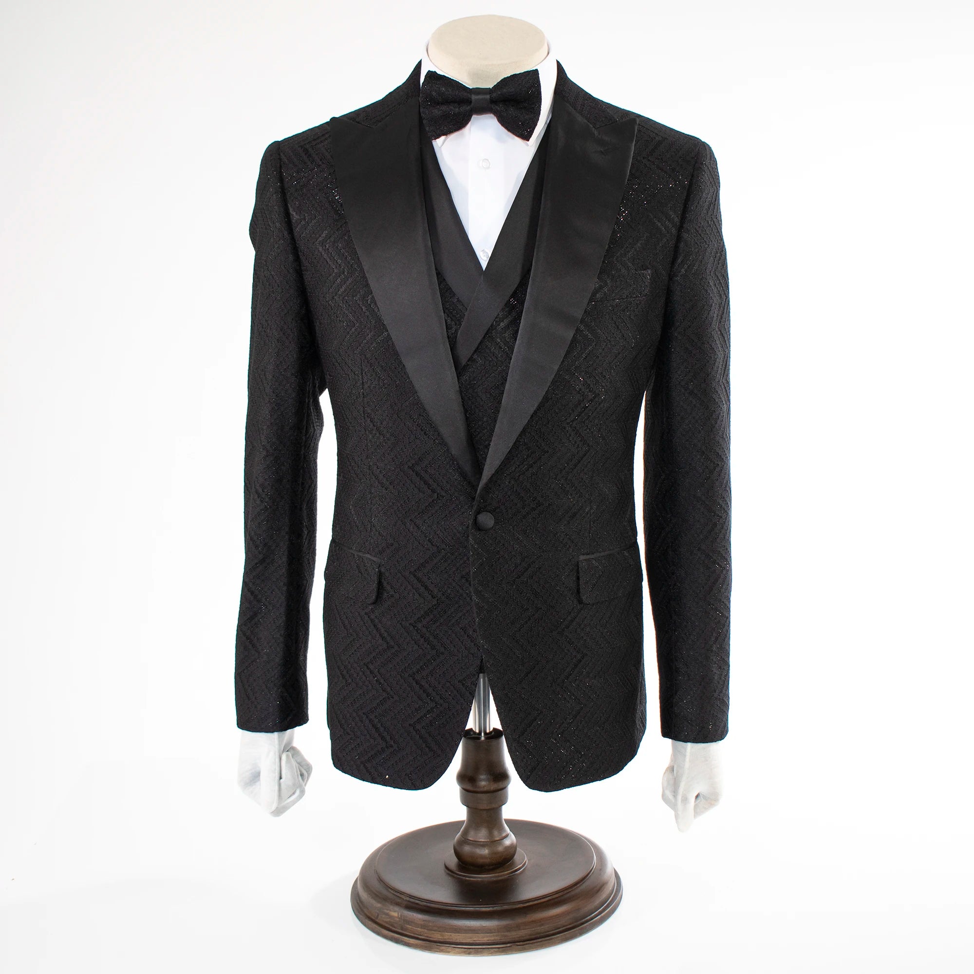 Men's Black Lace Tuxedo