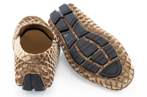 Men's Mocha Velvet Diamond Bit-Loafer