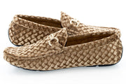 Men's Mocha Velvet Diamond Bit-Loafer