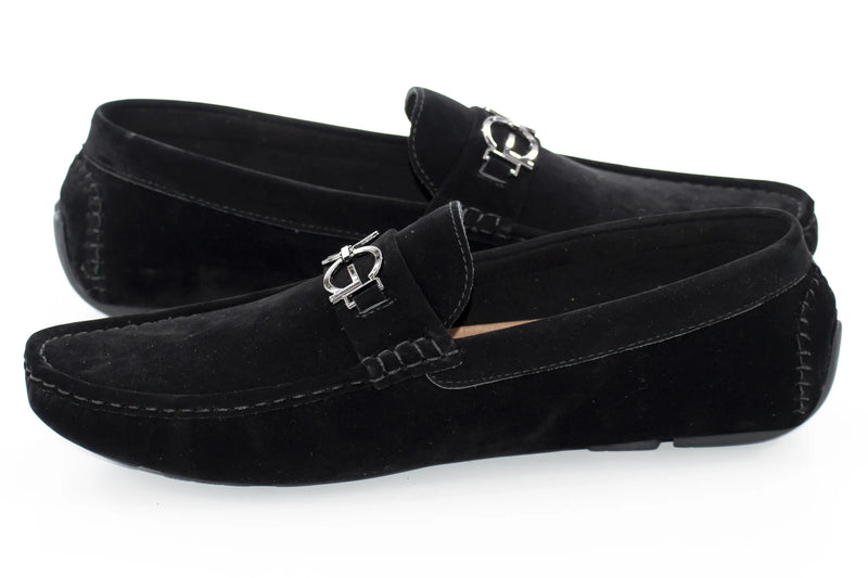 Men's Black Moccasin Stitch Bit Loafer