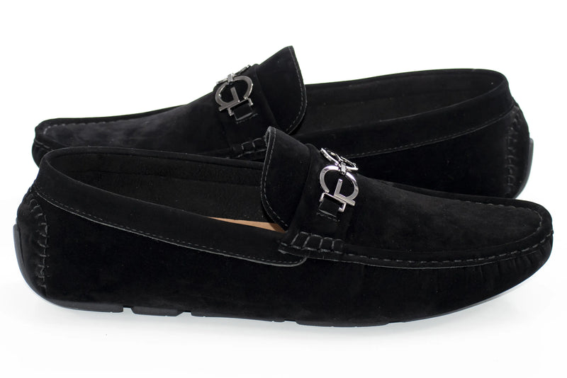 Men's Black Moccasin Stitch Bit Loafer