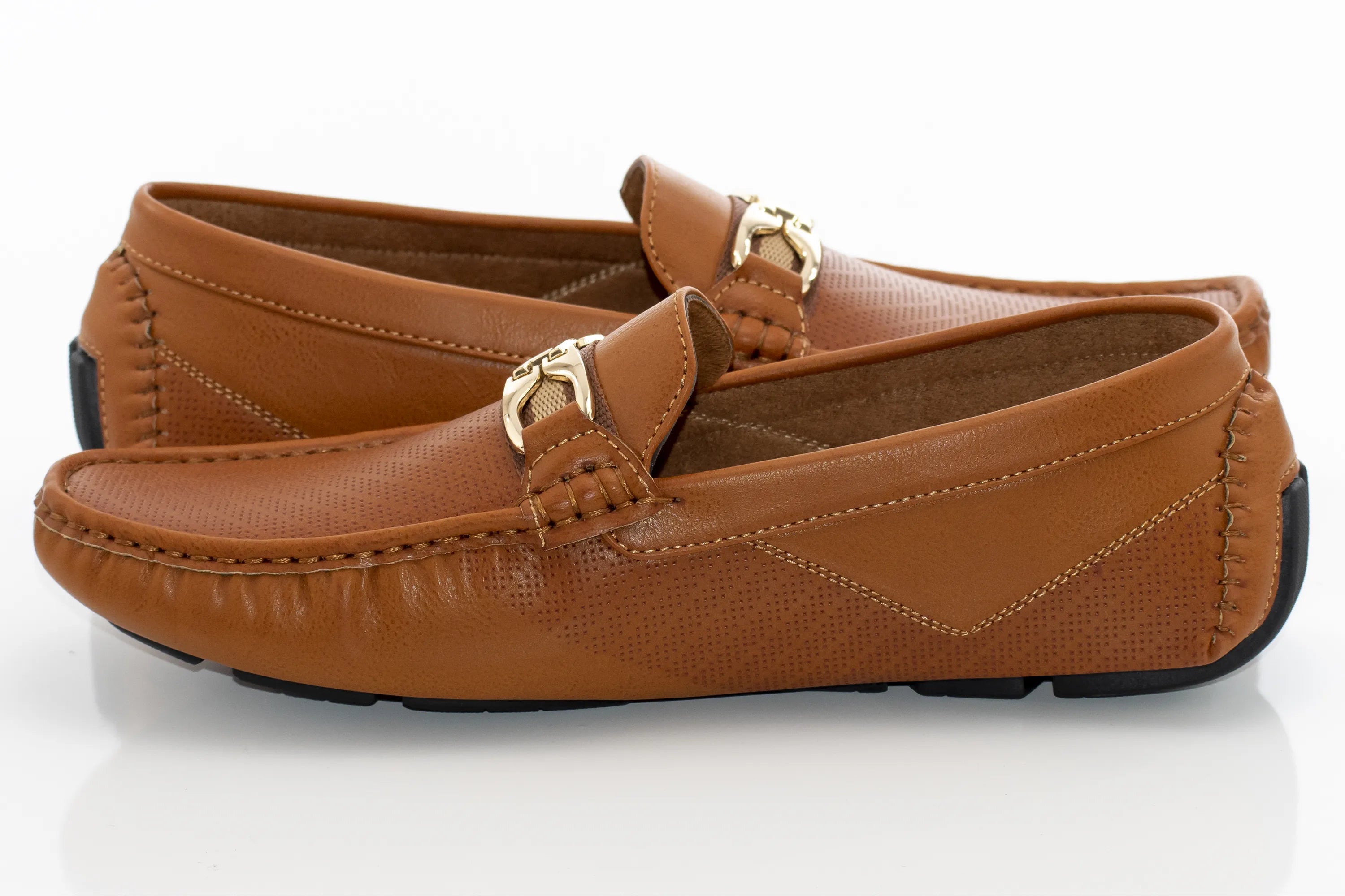 Brown Perforated Designer Bit Driver Loafer