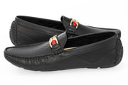 Black Perforated Designer Bit Driver Loafer