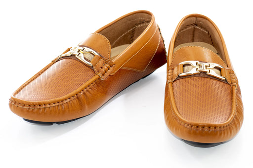 Camel Perforated Designer Bit Driver Loafer
