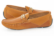 Camel Perforated Designer Bit Driver Loafer