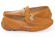 Camel Perforated Designer Bit Driver Loafer