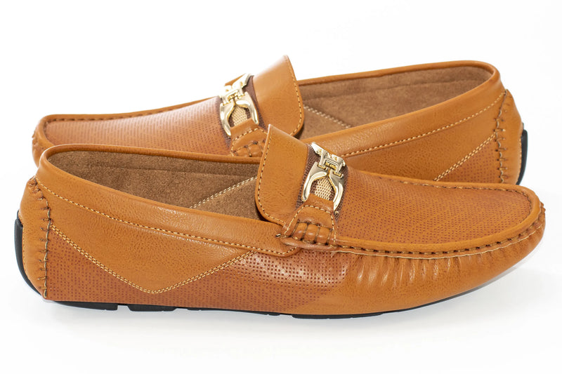 Camel Perforated Designer Bit Driver Loafer