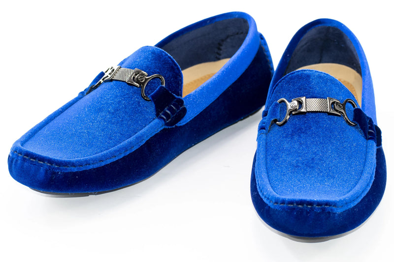 Royal Velvet Metal Clasp Driver Loafer